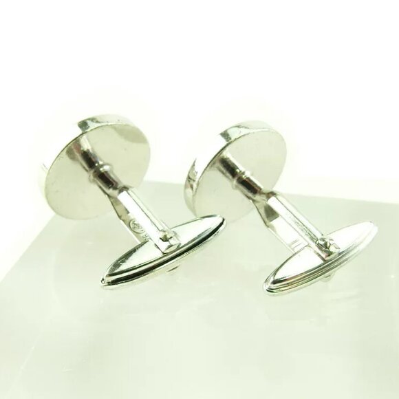 DUNHILL Cufflinks button Design Silver 925 Authentic USED - Picture 9 of 9
